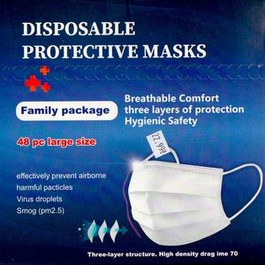 Family pack LARGE 48 disposable masks 3 layers